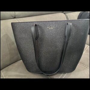 Black glitter Kate spade bag excellent condition